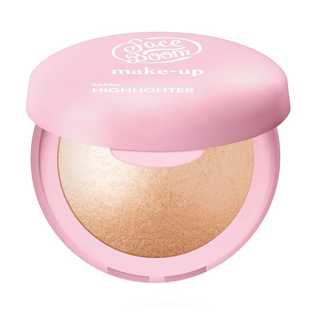 Запечений хайлайтер для обличчя та тіла Face Boom Make-Up Baked Highlighter, 01 Золота зірка, 11 г